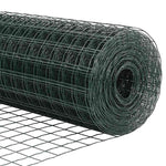 Recinzione con pali. Verde 0.8 x 10 m Acciaio