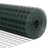 Recinzione con pali. Verde 0.8 x 10 m Acciaio