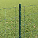 Recinzione con pali. Verde 0.8 x 10 m Acciaio
