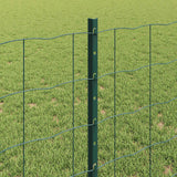 Recinzione con pali. Verde 0.8 x 10 m Acciaio