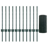 Recinzione Euro con palo 25 x 0,6 m Acciaio rivestito in PVC