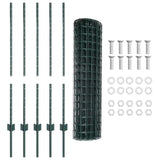 Recinzione Euro con palo 10 x 1 m Acciaio rivestito in PVC Rete