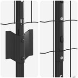 Recinzione Euro con palo 10 x 1 m Acciaio rivestito in PVC Rete