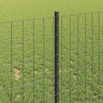 Recinzione con pali. Grigio 1 x 25 m Acciaio