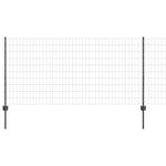 Recinzione con pali. Grigio 1 x 25 m Acciaio