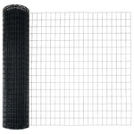 Recinzione con pali. Grigio 1 x 25 m Acciaio