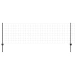 Recinzione con pali. Grigio 0.8 x 25 m Acciaio