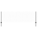 Recinzione con pali. Grigio 0.8 x 25 m Acciaio