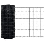 Recinzione con pali. Grigio 0.8 x 25 m Acciaio