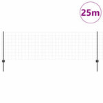 Recinzione con pali. Grigio 0.8 x 25 m Acciaio