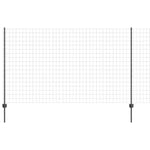 Recinzione con pali. Grigio 1.4 x 10 m Acciaio