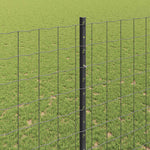 Recinzione con pali. Grigio 1.6 x 10 m Acciaio