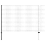 Recinzione con pali. Grigio 1.6 x 10 m Acciaio