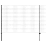 Recinzione con pali. Grigio 1.6 x 10 m Acciaio