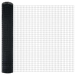 Recinzione con pali. Grigio 1.6 x 10 m Acciaio