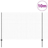 Recinzione con pali. Grigio 1.6 x 10 m Acciaio