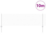 Recinzione con pali. Argento 0.6 x 10 m Acciaio