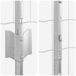 Recinzione con pali. Argento 1 x 25 m Acciaio