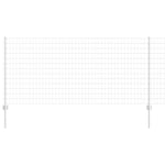 Recinzione con pali. Argento 1 x 25 m Acciaio