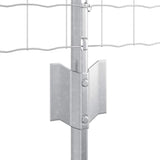 Recinzione con pali. Argento 0.8 x 25 m Acciaio