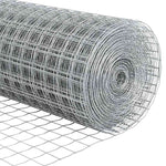 Recinzione con pali. Argento 0.8 x 25 m Acciaio