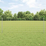 Recinzione con pali. Argento 0.8 x 25 m Acciaio