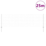 Recinzione con pali. Argento 0.8 x 25 m Acciaio