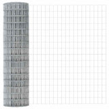 Recinzione con pali. Argento 1.2 x 10 m Acciaio