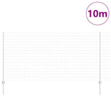 Recinzione con pali. Argento 1.2 x 10 m Acciaio