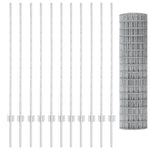 Recinzione con pali. Argento 1.2 x 25 m Acciaio