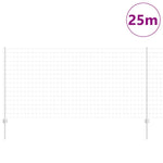 Recinzione con pali. Argento 1.2 x 25 m Acciaio