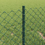 Recinzione a maglie metalliche con palo 10 x 0,4 m Verde Rete