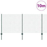 Recinzione a maglie con palo 10 x 1 m Acciaio rivestito in PVC