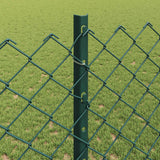 Recinzione a catena da esterno con palo 10 x 1,2 m Verde Rete