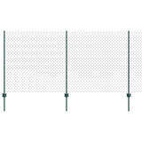 Recinzione a maglie metalliche con palo 10 x 1,2 m (P x A)