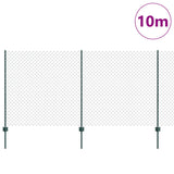 Recinzione a maglie metalliche con palo 10 x 1,2 m (P x A)