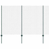 Recinzione con pali. Verde 1.6 x 10 m Acciaio