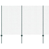 Recinzione a catena da esterno con palo 10 x 1,6 m Verde Rete