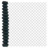 Recinzione con pali. Verde 1.6 x 10 m Acciaio