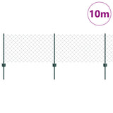 Recinzione a maglie metalliche con palo 10 x 0,6 m (L x H)