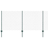 Recinzione a maglie metalliche con palo 10 x 1 m Verde Rete