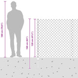 Recinzione a catena da esterno con palo 10 x 1,2 m Verde Rete