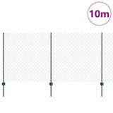 Recinzione a maglie metalliche con palo 10 x 1,2 m (P x A)