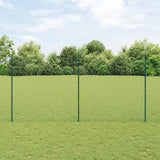 Recinzione a catena da esterno con palo 10 x 1,6 m Verde Rete