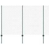 Recinzione a catena da esterno con palo 10 x 1,6 m Verde Rete
