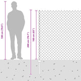 Recinzione a catena da esterno con palo 10 x 1,6 m Verde Rete