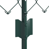 Recinzione a maglie metalliche con palo 25 x 0,8 m Verde Rete