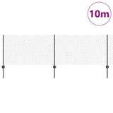 Recinzione a maglie metalliche con palo 10 x 0,8 m (L x H)