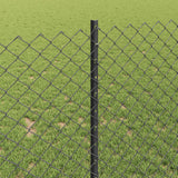Recinzione a maglie metalliche con palo 10 x 1 m (L x H)