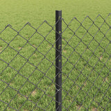 Recinzione a maglie metalliche con palo 25 x 0,6 m (P x H)